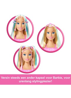 Barbie Doll Styling Head, Blonde Hair with 20+ Hair Styling Accessories Including Star & Butterfly Color Change Hair Clips  - Image 4