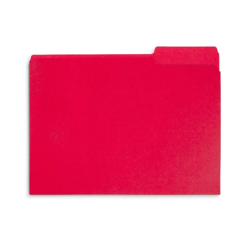 Blue Summit Supplies File Folder, 1/3 Cut Tab, Letter Size, Red, Great for Organizing and Easy File Storage, 100 Per Box - Image 4