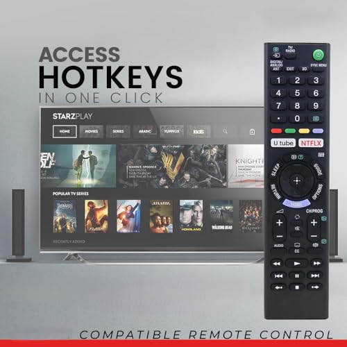 KPDP Compatible for Sony Bravia LCD LED UHD OLED QLED 4K Ultra HD TV Remote Control with YouTube and for Netflix Hotkeys. Universal Replacement for Original Sony Smart Android tv Remote Control, Black - Image 3