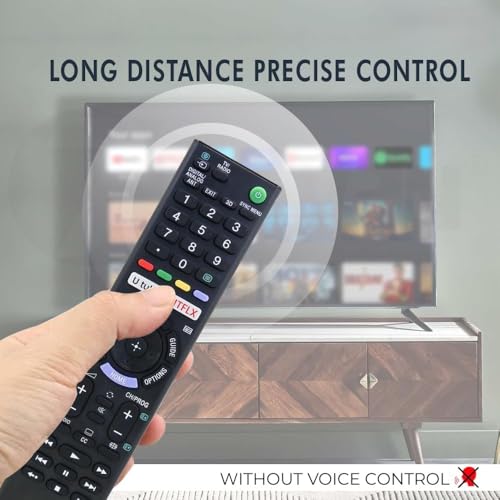 KPDP Compatible for Sony Bravia LCD LED UHD OLED QLED 4K Ultra HD TV Remote Control with YouTube and for Netflix Hotkeys. Universal Replacement for Original Sony Smart Android tv Remote Control, Black - Image 2