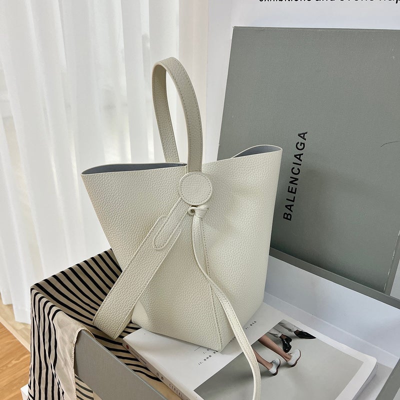 Commuter Women'S Bag Crossbody Bag Niche Design High-End Sense Bag Women'S Shoulder Cowhide Tote Bucket Bag - Image 4