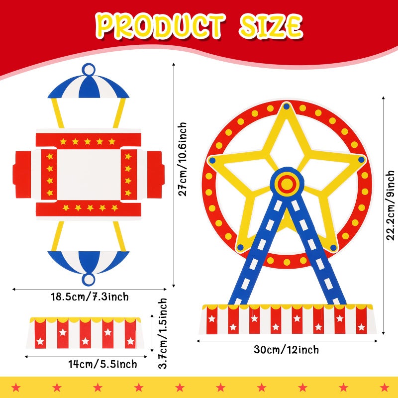 Epakh Carnival Ferris Wheel Centerpiece Carnival Theme Party Decorations Carnival Cake Holder Circus Carnival Favor Supplies for Candy Desserts Cake Carnival Ferris Wheel Party Decorations - Image 2