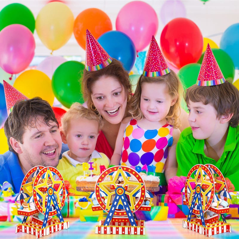 Epakh Carnival Ferris Wheel Centerpiece Carnival Theme Party Decorations Carnival Cake Holder Circus Carnival Favor Supplies for Candy Desserts Cake Carnival Ferris Wheel Party Decorations - Image 5