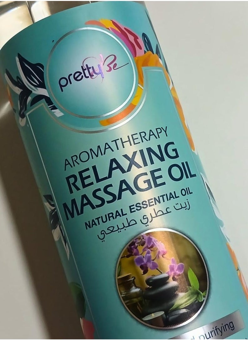 Pretty Be Pretty Be Aroma Therapy Relaxing Massage Oil Natural Essential Oil, Sunflower and Sweet Almond Blend Massage Oil 1000ml  - Image 5