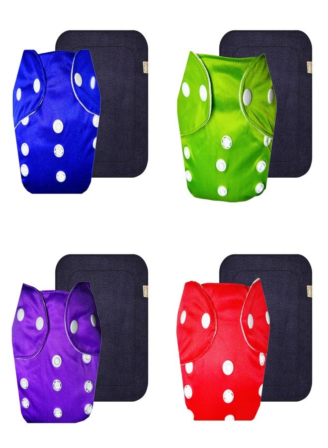 حفاضات قماشية دمبلدو لايت مع حشوة سوداء (عبوة من 4 قطع) | ملائمة تمامًا | مانعة للتسرب | مناسبة للسفر | مثالية للأطفال الصغار | من 3 أشهر إلى سنتين | للجنسين - Image 1