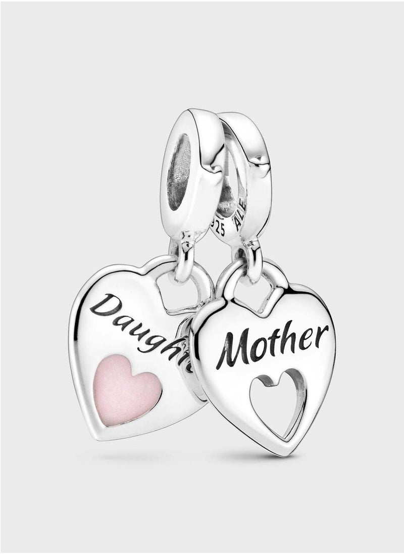 PANDORA Double Heart Split Dangle Charm  - Image 1