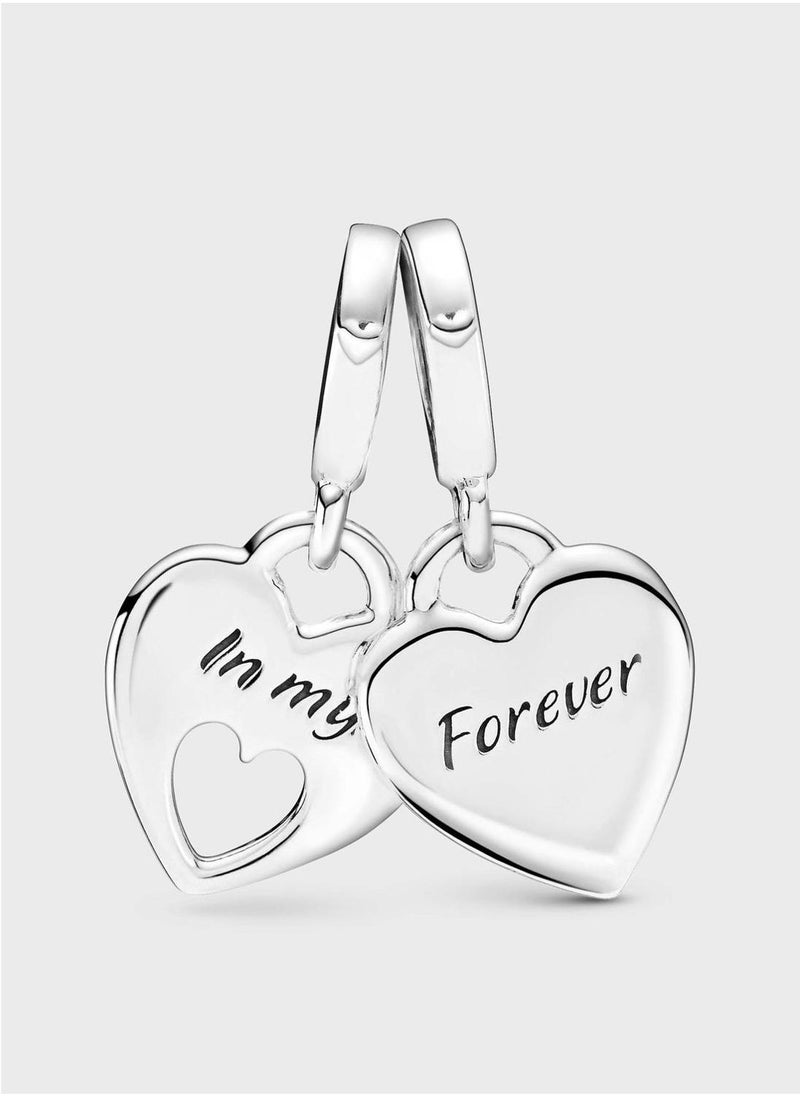 PANDORA Double Heart Split Dangle Charm  - Image 2