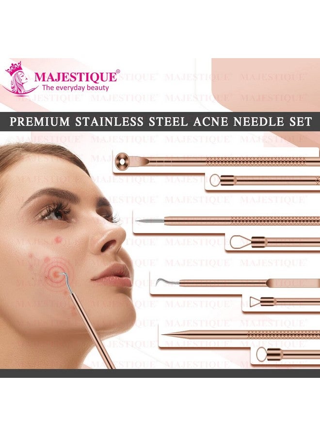 Majestique Blackhead Remover kit 4Pcs Proper Pimple Remover Tool - Blackhead Extractor Tool for Nose Face, Stainless Steel White Head Remover Kit for Men. Women -CMB530 - Image 5