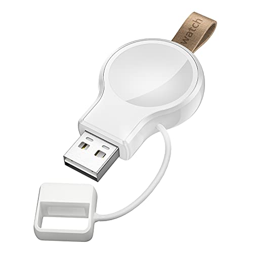 LVFAN Portable iWatch Charger - Wireless Fast Charging for Apple Watch Series 1-7, SE, Ultra (White) - Image 1