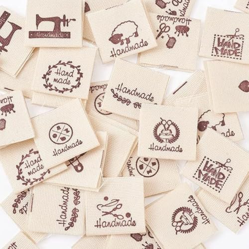 vingol 50 Pcs Clothes Cotton Labels Sewing Washable Handmade Garment Clothing for DIY Sewing (#2) - Image 5