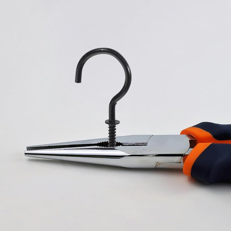 خطافات سقف معدنية سوداء 2 قطعة لتعليق النباتات ومناشف المطبخ والحرف اليدوية - Image 5