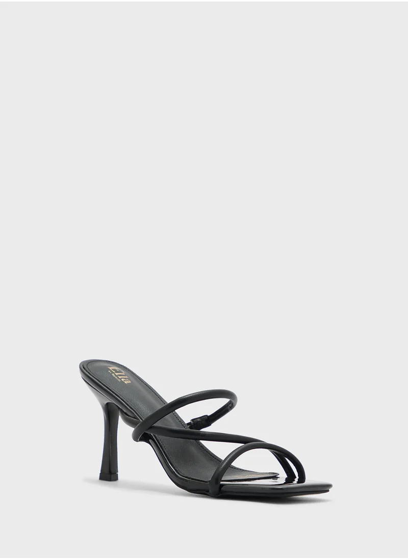 ELLA Strappy Square Toe Heel Sandal