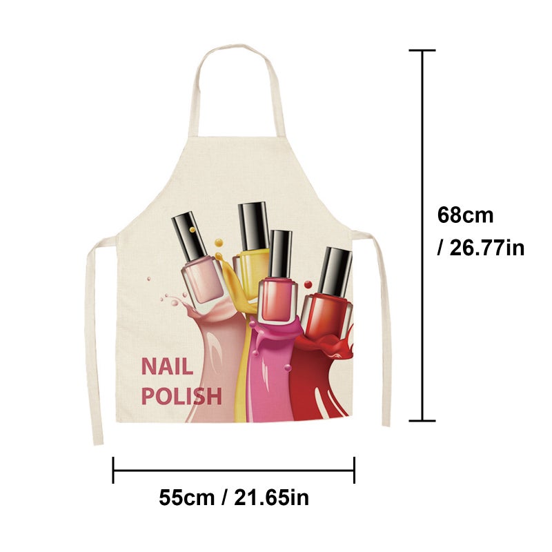Salon Apron: 68cm X 55cm Adjustable Waterproof Anti-Stain Premium Fabric - Lightweight Soft Easy-Clean Working Apron for Women in Nail Art Salons - Image 4
