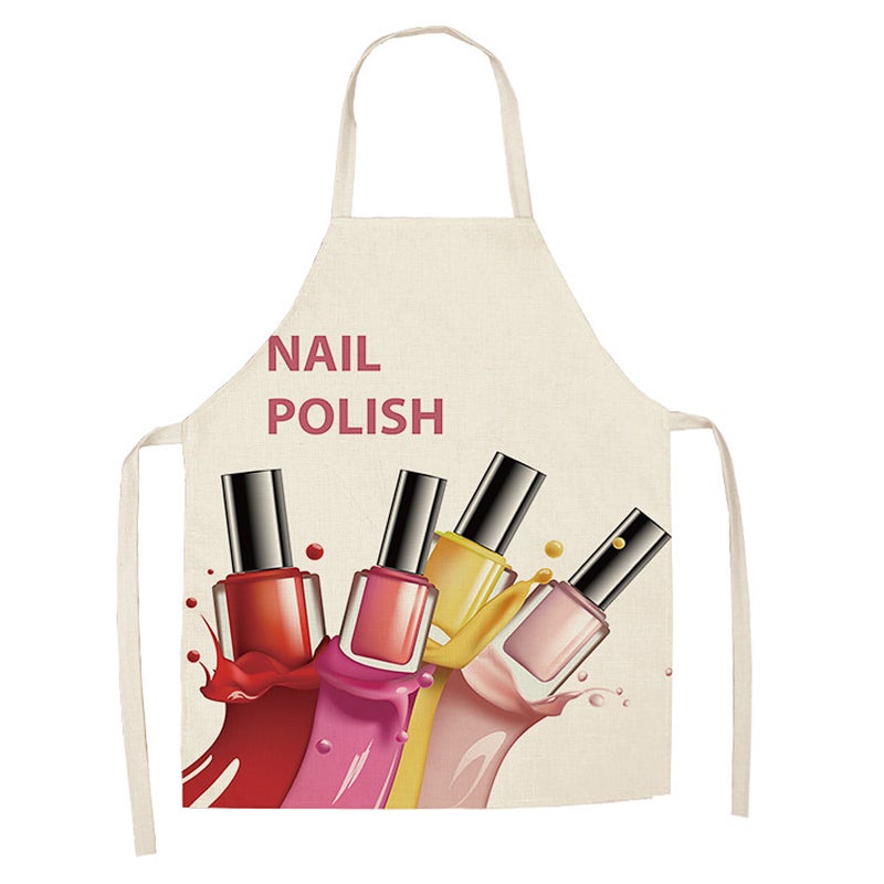 Salon Apron: 68cm X 55cm Adjustable Waterproof Anti-Stain Premium Fabric - Lightweight Soft Easy-Clean Working Apron for Women in Nail Art Salons - Image 1
