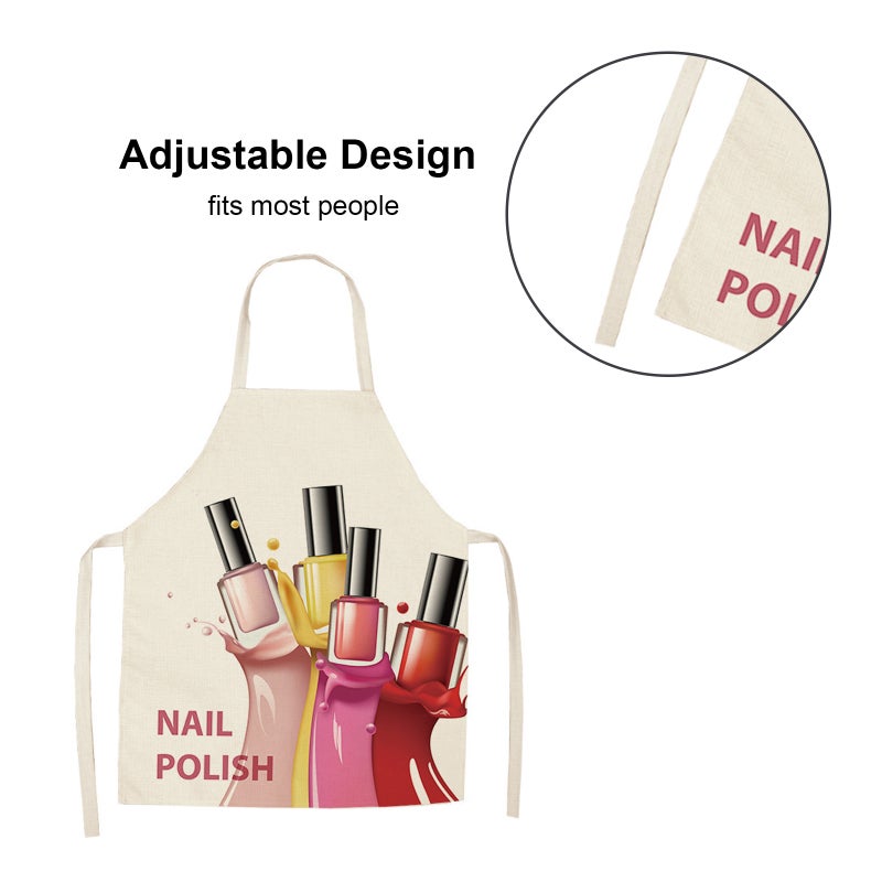 Salon Apron: 68cm X 55cm Adjustable Waterproof Anti-Stain Premium Fabric - Lightweight Soft Easy-Clean Working Apron for Women in Nail Art Salons - Image 5