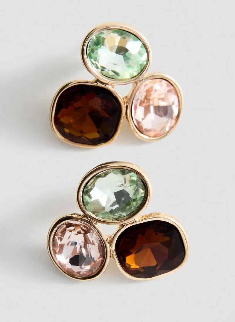 مانجو Combined Crystal Earrings