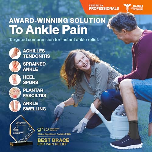 Modvel Foot & Ankle Brace Socks for Sprained Ankle Compression Sleeve - Plantar Fasciitis Relief Brace, Foot Support for pain Women & Men - Tendonitis & Arthritis Feet Sleeve, Stabilizing Ankles Wrap - Image 2