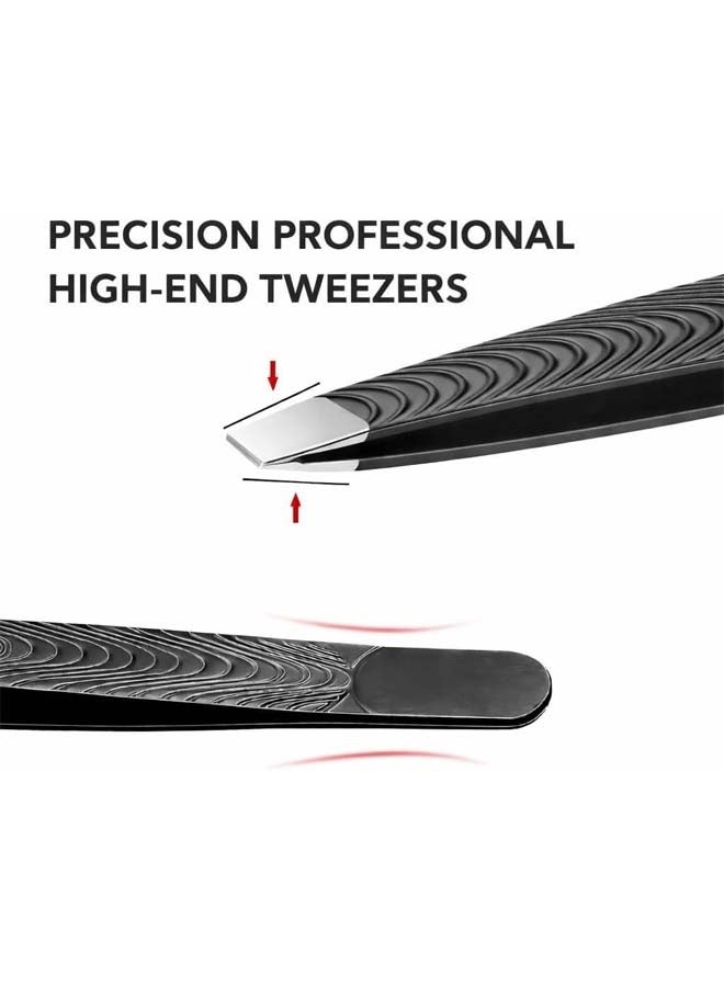 2PCS Slant Tweezer, Stainless Steel, High Precision Hair Removal - Image 5