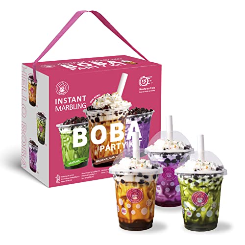 O's Bubble Boba Tea Kit - Bubble Tea Kit - All in One Boba Kit for Boba Tea Lovers - Boba Party Kit for Boba Drinks - Boba Kit for Kids - 6 Servings Includes Cups, Straws, Stirrer (Party Kit Variety Pack Upgrade) - Image 1