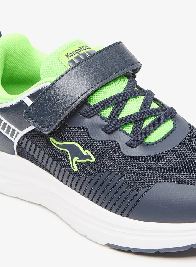 kangaROOS Boys' Textured Sports Shoes with Hook and Loop Closure