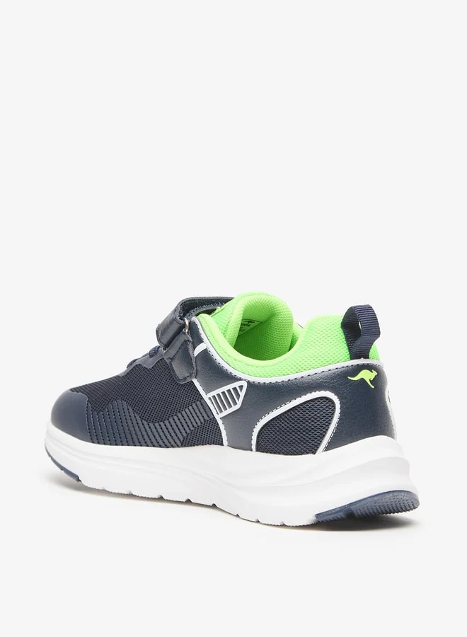 kangaROOS Boys' Textured Sports Shoes with Hook and Loop Closure
