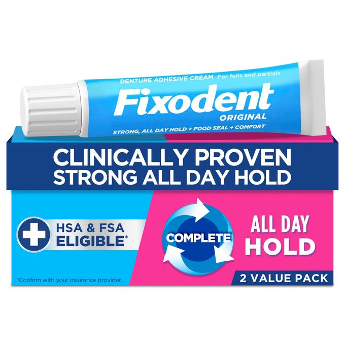 Fixodent Complete Original Denture Adhesive Cream 24 oz Pack of 2 - Image 5