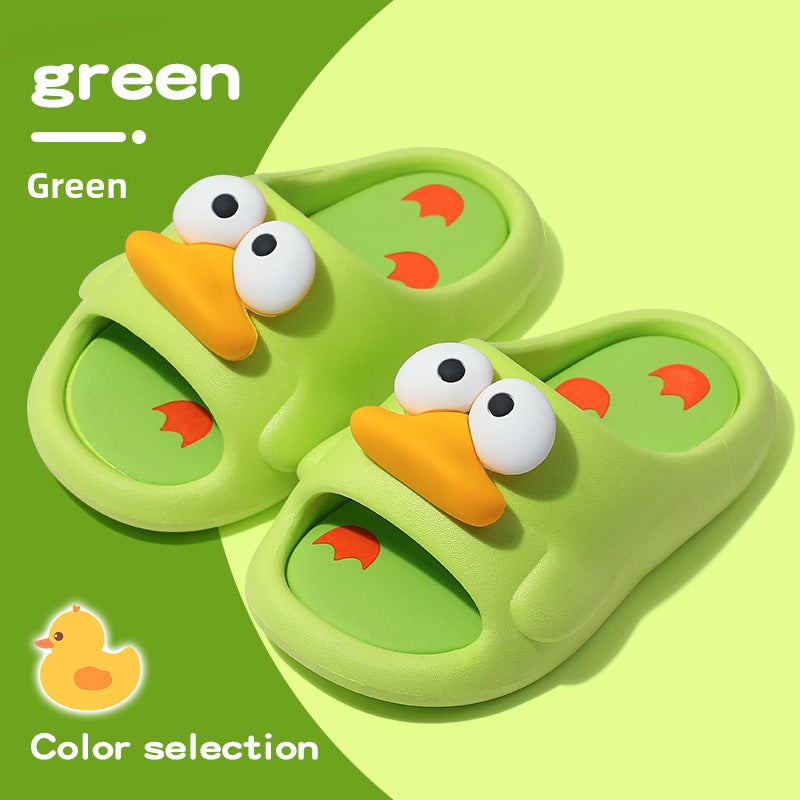 Kids Cartoon Slide Sandals Breathable Comfortable Green