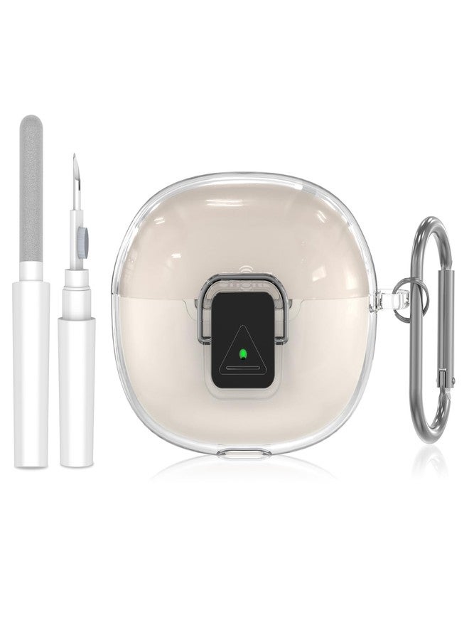 TUDIOW for SHOKZ OpenDots ONE Case, [with Lock] OpenDots ONE Case Cover Clear TPU Shockproof Protective Compatible with SHOKZ OpenDots One's Earbuds Accessories with Cleaning Kit & Keychain(Clear) - Image 1