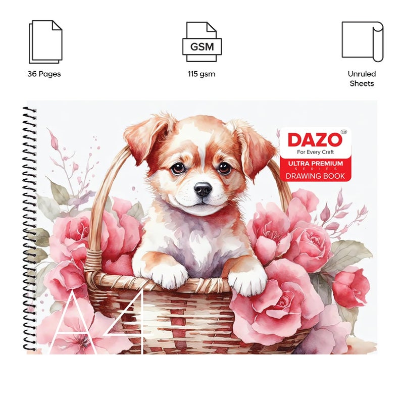 DAZO Ultra Premium A4 Drawing Book 36 Pages Spiral Bound for Every Craft - Image 2