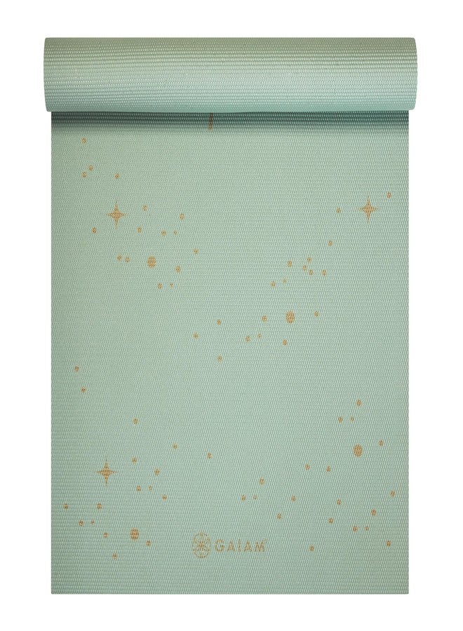 Gaiam Yoga Mat - Premium 6mm Print Extra Thick Non Slip Exercise & Fitness Mat for All Types of Yoga, Pilates & Floor Workouts (68"L x 24"W x 6mm Thick) - Image 1