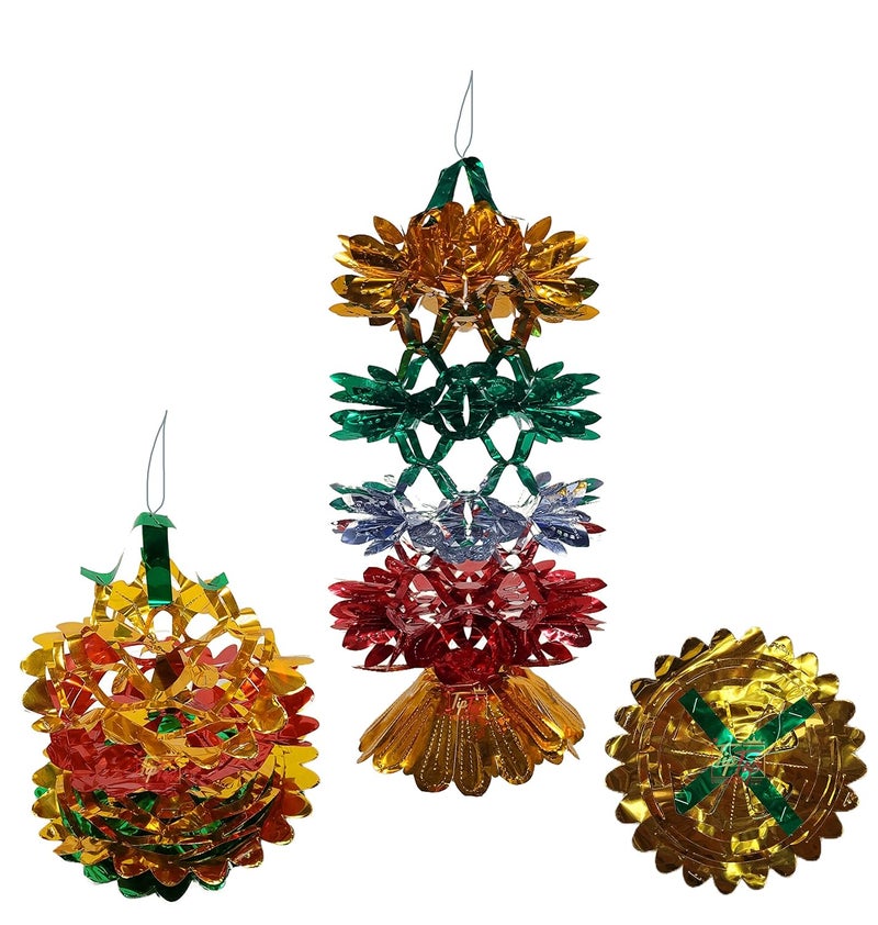 TIPTOP DECORATION TIPTOP DECORATION Premium Folding Paper Hanging Lamps Chandeliers Garland for All Occasion Mini Lotus Lamp 4 Pieces  - Image 1