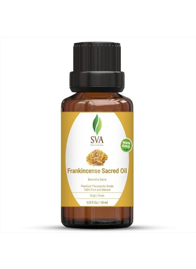SVA Organics - SVA Frankincense Sacra (Sacred) Oil 100% Pure & Natural, Authentic & Premium Therapeutic Grade Oil for Skin Care, Hair Care, Scalp Massage & Aromatherapy (10 ml) - Image 1