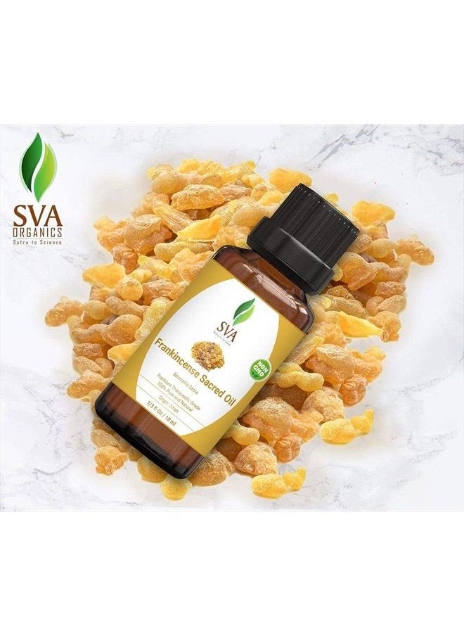 SVA Organics - SVA Frankincense Sacra (Sacred) Oil 100% Pure & Natural, Authentic & Premium Therapeutic Grade Oil for Skin Care, Hair Care, Scalp Massage & Aromatherapy (10 ml) - Image 1