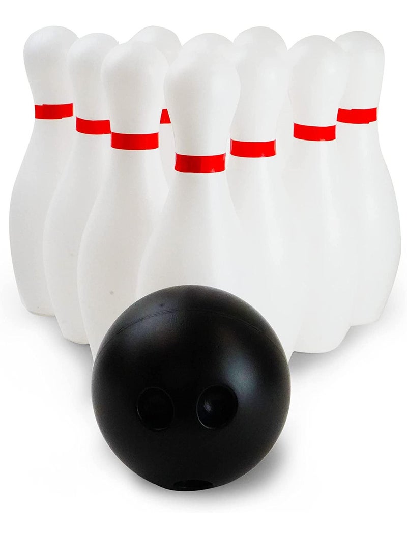 LIMOS Kids Bowling Set 12 Piece Lawn Bowling Games Set Portable Indoor or Outdoor Bowling Game  - Image 1