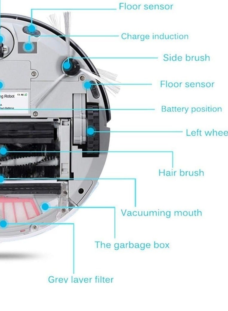 INTELLIGENT Cleaner Automatic Robot Vacuum Programmable Cleaner Robotic Auto Home for Clean Carpet Hardwood Floor Self Activation and Charge Dock