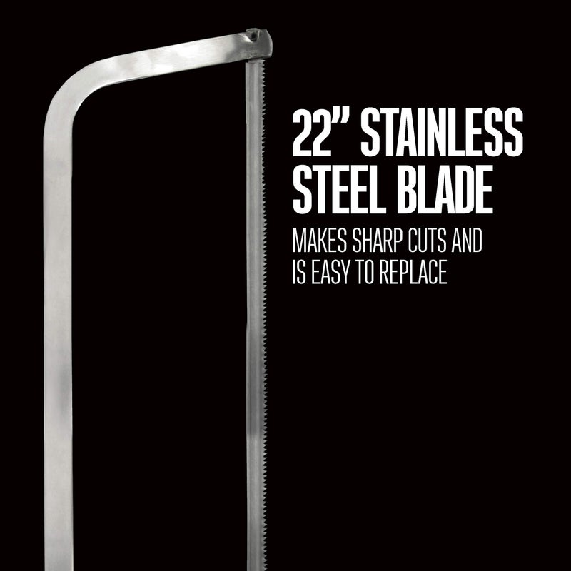 Weston Butcher Meat and Bone Saw with 22 Inch Stainless Steel Serrated Blade with Quick Release Handle (47-2201) - Image 5