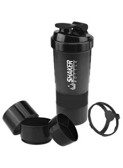 Shaker BOTTLE Protein Shaker Bottle – Long Lasting and Light Weight BPA Free Sports Gym Supplements Bottle with Mixture Ball (500ml)  - Image 1