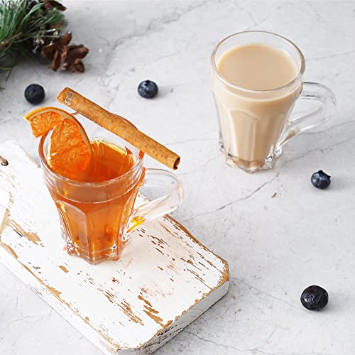bellemax 180ML Premium Glass Tea and Coffee Cup Glass Mug, Transparent,Glass Cups Set for Milk Cup, Hot/Cold Drinks Cups, Herbal Tea, Green Tea, Lemon Tea Cup Set of (6) - Image 2
