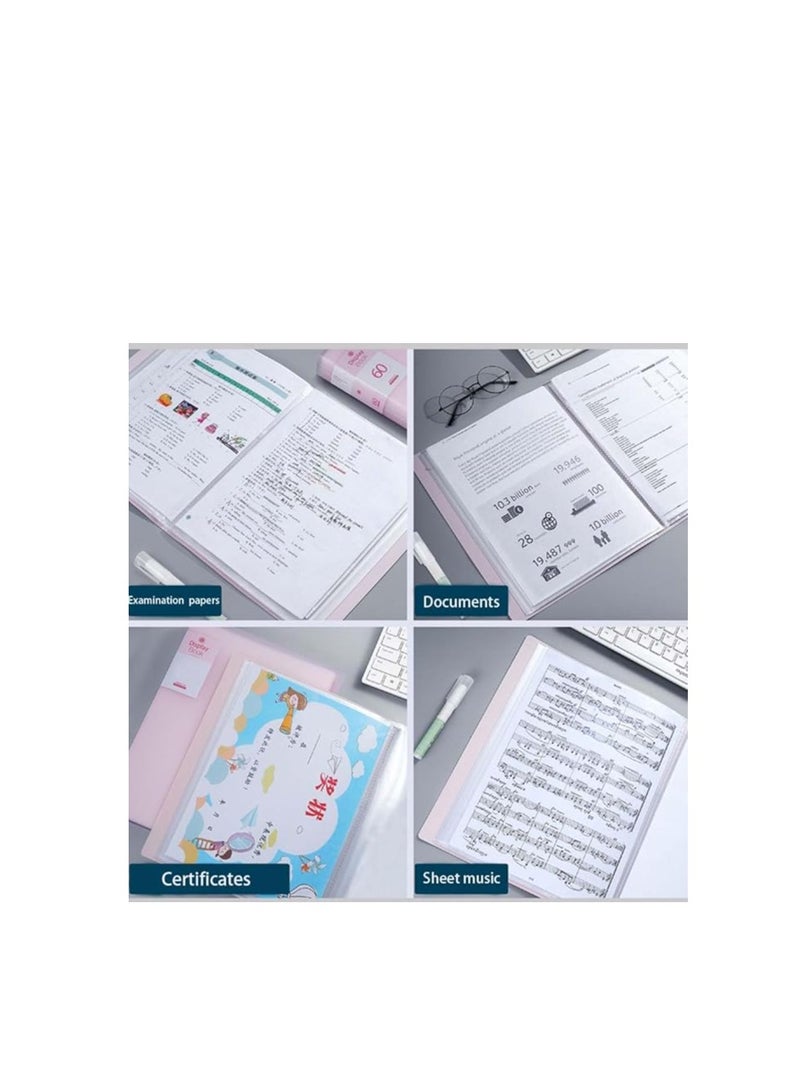 MODEST Display Book 30 Pocket BLUE Lets you organize your papers, files and documents easily Ultra-thin and non-sticking design for easy usability Compatible paper size is A4  - Image 3