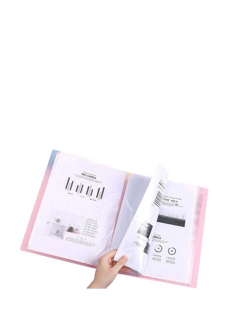 MODEST Display Book 30 Pocket BLUE Lets you organize your papers, files and documents easily Ultra-thin and non-sticking design for easy usability Compatible paper size is A4  - Image 4