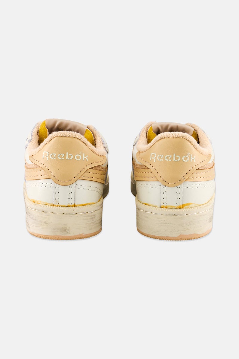 Reebok Kids Boy Club C Revenge Lace Up Tennis Shoes, Beige  - Image 2