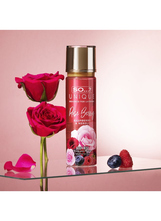 So..? Unique Women's Rose Berry Body Mist | 150ml | Luxurious Floral & Fruity Fragrance Spray | Long-Lasting, Refreshing Perfume For Women | Perfect for Daily Wear & Special Occasions  - Image 3