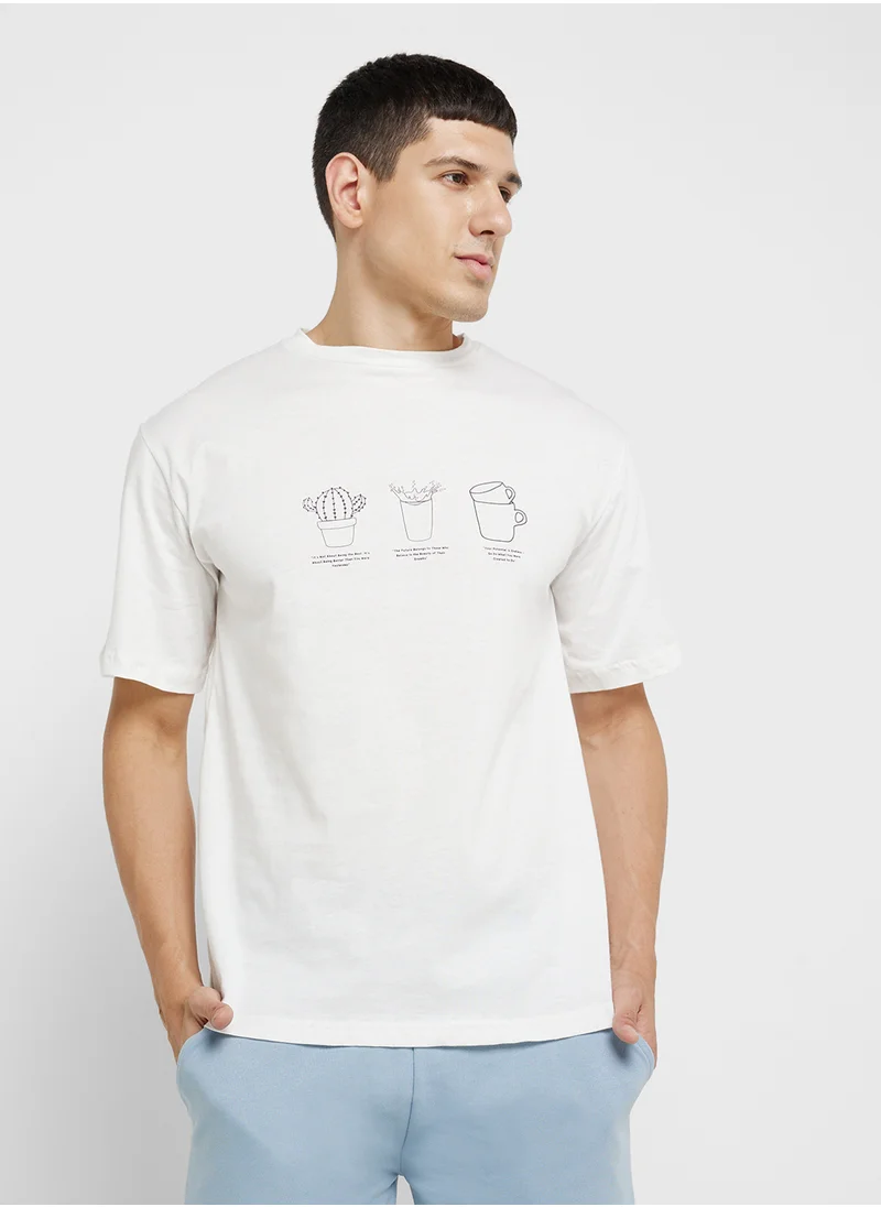 Seventy Five Graphic Oversized T-Shirt