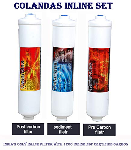 Wellon ECO 80 Membrane Colandas Inline SetPreCarbon Post Carbon Sediment Filter for Water Purifier - Image 2
