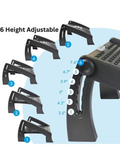 TEGRILO Foot Rest for Under Desk with Massage Adjustable Under Desk Footrest For Home and Office Use Foot Stool Under Desk with 6 Height Position Adjustment  - Image 3