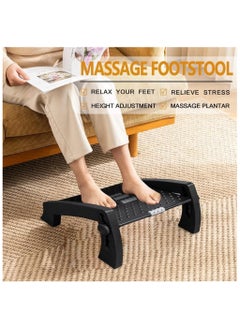 TEGRILO Foot Rest for Under Desk with Massage Adjustable Under Desk Footrest For Home and Office Use Foot Stool Under Desk with 6 Height Position Adjustment  - Image 4