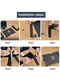 TEGRILO Foot Rest for Under Desk with Massage Adjustable Under Desk Footrest For Home and Office Use Foot Stool Under Desk with 6 Height Position Adjustment  - Image 5