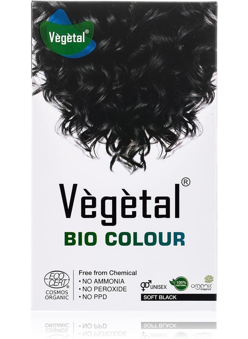 فيجيتال صبغة شعر نباتية شبه دائمة، لون أسود عضوي ناعم 100% طبيعي وآمن، لا تحتوي على مواد كيميائية للأمونيا، تتحكم في القشرة، تزيد من النمو، حماية تدوم طويلاً، صديقة لفروة الرأس والبشرة والشعر.