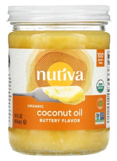 Nutiva Organic Coconut Oil Buttery 14 fl oz (414 ml) 