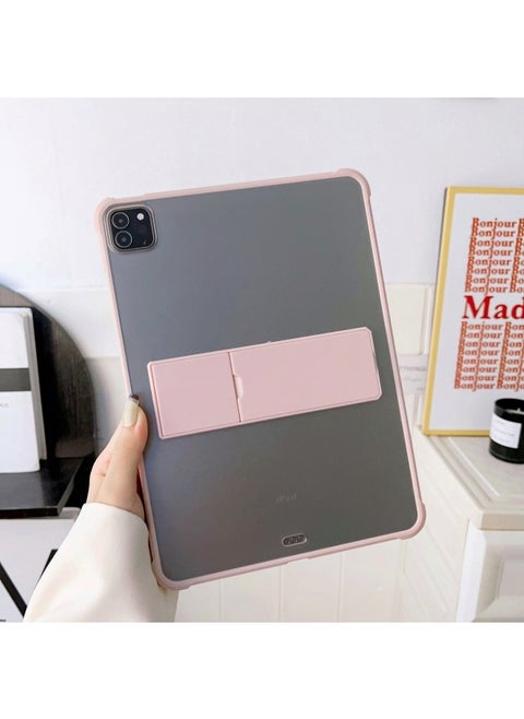 Digital Computer/ipad Protective Case - Slim Fit Polyurethane Cover Soft Microfiber Lining-Color:Pink Edge + Same Color Bracket-Applicable Model:Xiaomi 7( 11.16inch )2024